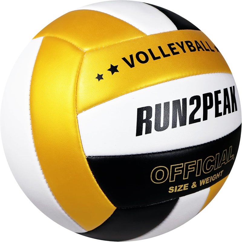 RUN2PEAK Soft Volleyball Ball Official Size 5 Volleyballs for Indoor Outdoor Beach Pool Game Play for Youth Teen Team Beginners Professional PU Leather Training Practice Volley Balls - Image 5